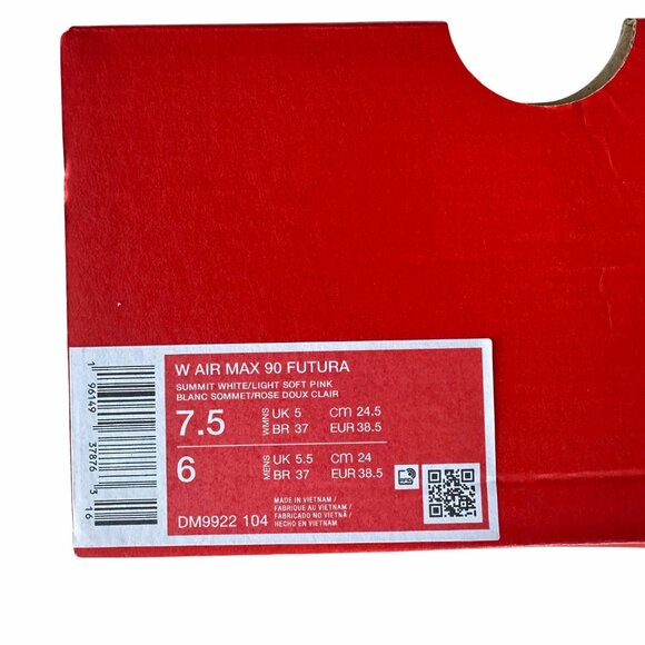 ❤️❤️Nike Air Max 90 Futura Women Shoes 7.5 Barley Rose Pink Sneakers DM9922-104 - Picture 9 of 10